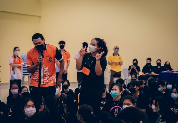 ภาพกิจกรรม  คณะวิทยาศาสตร์และเทคโนโลยี จัดกิจกรรมรักแรกผูกจิตนักศึกษาวิทยาศาสตร์และเทคโนโลยี ปฐมนิเทศนักศึกษาใหม่ คณะวิทยาศาสตร์และเทคโนโลยี ประจำปี 2565