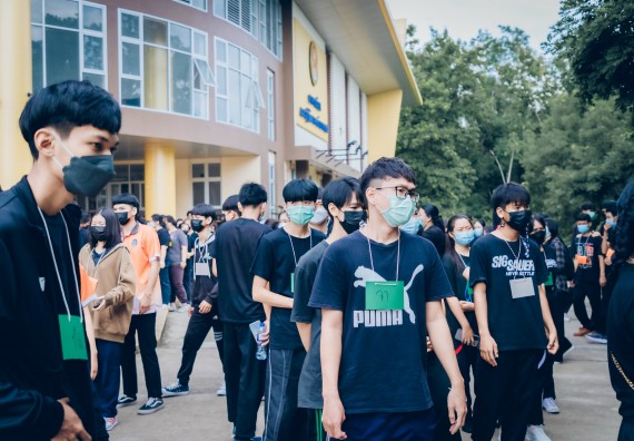 ภาพกิจกรรม  คณะวิทยาศาสตร์และเทคโนโลยี จัดกิจกรรมรักแรกผูกจิตนักศึกษาวิทยาศาสตร์และเทคโนโลยี ปฐมนิเทศนักศึกษาใหม่ คณะวิทยาศาสตร์และเทคโนโลยี ประจำปี 2565