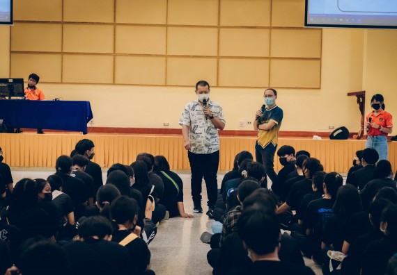 ภาพกิจกรรม  คณะวิทยาศาสตร์และเทคโนโลยี จัดกิจกรรมรักแรกผูกจิตนักศึกษาวิทยาศาสตร์และเทคโนโลยี ปฐมนิเทศนักศึกษาใหม่ คณะวิทยาศาสตร์และเทคโนโลยี ประจำปี 2565