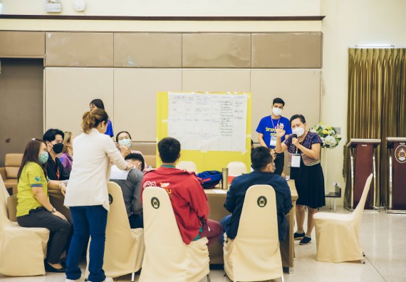 ภาพกิจกรรม  คณาจารย์และบุคลากร คณะวิทยาศาสตร์และเทคโนโลยี เข้าร่วมอบรมโครงการอบรมเชิงปฏิบัติการพัฒนาทักษะวิศวกรสังคมสำหรับอาจารย์ KPRU