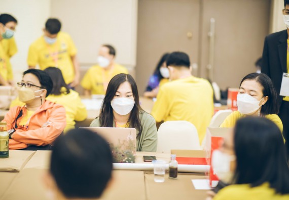 ภาพกิจกรรม  คณาจารย์และบุคลากร คณะวิทยาศาสตร์และเทคโนโลยี เข้าร่วมอบรมโครงการอบรมเชิงปฏิบัติการพัฒนาทักษะวิศวกรสังคมสำหรับอาจารย์ KPRU