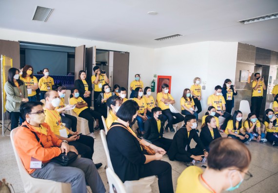 ภาพกิจกรรม  คณาจารย์และบุคลากร คณะวิทยาศาสตร์และเทคโนโลยี เข้าร่วมอบรมโครงการอบรมเชิงปฏิบัติการพัฒนาทักษะวิศวกรสังคมสำหรับอาจารย์ KPRU