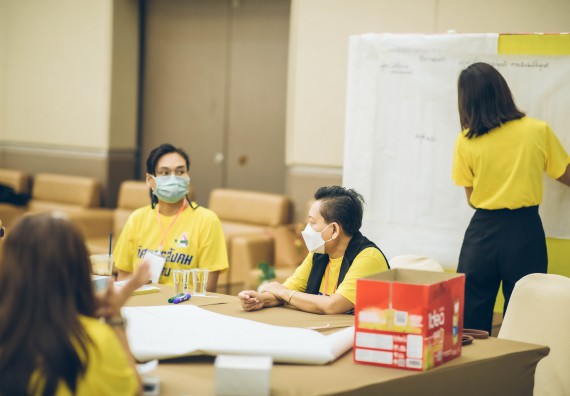 ภาพกิจกรรม  คณาจารย์และบุคลากร คณะวิทยาศาสตร์และเทคโนโลยี เข้าร่วมอบรมโครงการอบรมเชิงปฏิบัติการพัฒนาทักษะวิศวกรสังคมสำหรับอาจารย์ KPRU