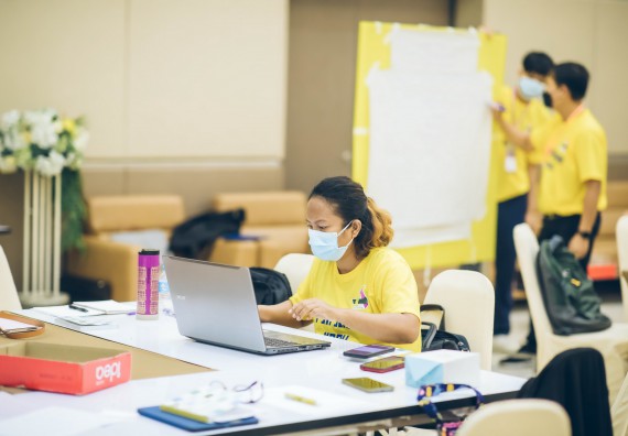 ภาพกิจกรรม  คณาจารย์และบุคลากร คณะวิทยาศาสตร์และเทคโนโลยี เข้าร่วมอบรมโครงการอบรมเชิงปฏิบัติการพัฒนาทักษะวิศวกรสังคมสำหรับอาจารย์ KPRU