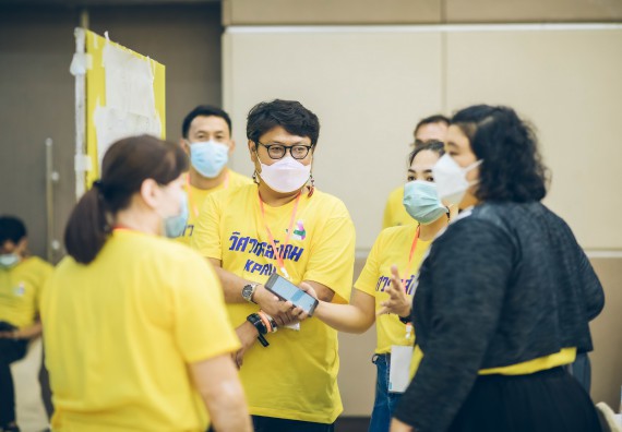 ภาพกิจกรรม  คณาจารย์และบุคลากร คณะวิทยาศาสตร์และเทคโนโลยี เข้าร่วมอบรมโครงการอบรมเชิงปฏิบัติการพัฒนาทักษะวิศวกรสังคมสำหรับอาจารย์ KPRU