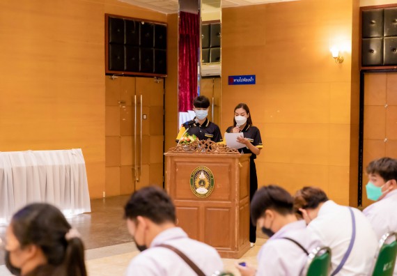 ภาพกิจกรรม  คณะวิทยาศาสตร์และเทคโนโลยี เข้าร่วมโครงการสัมมนาเชิงปฏิบัติการค่ายอาสาบำเพ็ญประโยชน์เพื่อส่งเสริมสร้างจริยธรรมและบูรณาการการเรียนรู้ เพื่อทำนุบำรุงศิลปวัฒนธรรม ครั้งที่ 7