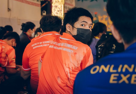 ภาพกิจกรรม  คณะวิทยาศาสตร์และเทคโนโลยี เข้าร่วมโครงการสัมมนาเชิงปฏิบัติการค่ายอาสาบำเพ็ญประโยชน์เพื่อส่งเสริมสร้างจริยธรรมและบูรณาการการเรียนรู้ เพื่อทำนุบำรุงศิลปวัฒนธรรม ครั้งที่ 7