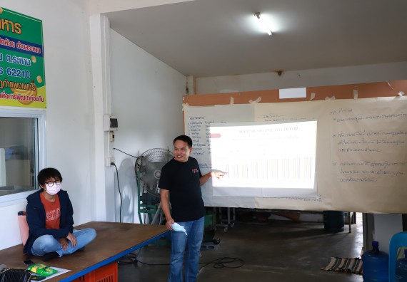 ภาพกิจกรรม  คณะวิทยาศาสตร์และเทคโนโลยี มหาวิทยาลัยราชภัฏกำแพงเพชร ลงพื้นที่ติดตามการให้บริการวิชาการและยกระดับผลิตภัณฑ์ชุมชน ของกลุ่มวิสาหกิจชุมชนกล้วยน้ำหว้าแปลงใหญ่