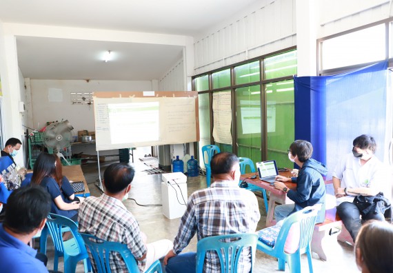 ภาพกิจกรรม  คณะวิทยาศาสตร์และเทคโนโลยี มหาวิทยาลัยราชภัฏกำแพงเพชร ลงพื้นที่ติดตามการให้บริการวิชาการและยกระดับผลิตภัณฑ์ชุมชน ของกลุ่มวิสาหกิจชุมชนกล้วยน้ำหว้าแปลงใหญ่