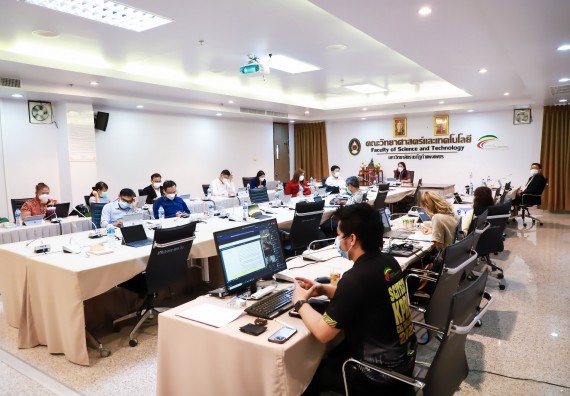 ภาพกิจกรรม  คณะวิทยาศาสตร์และเทคโนโลยี ร่วมกับมหาวิทยาลัยราชภัฏกำแพงเพชร จัดการประชุมคณะกรรมการบริหารมหาวิทยาลัยราชภัฏกำแพงเพชร ครั้งที่ 7/2565