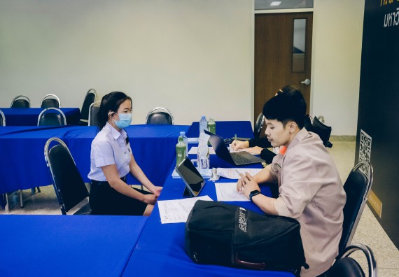 ภาพกิจกรรม  คณะวิทยาศาสตร์และเทคโนโลยี จัดสัมภาษณ์ทุนเพื่อการศึกษา ปตท.สผ. โครงการเอส 1 ประจำปีการศึกษา 2565 จากบริษัท ปตท.สผ.สยาม จำกัด