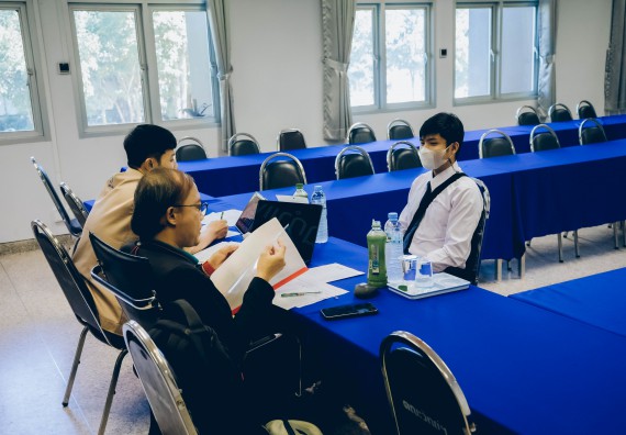 ภาพกิจกรรม  คณะวิทยาศาสตร์และเทคโนโลยี จัดสัมภาษณ์ทุนเพื่อการศึกษา ปตท.สผ. โครงการเอส 1 ประจำปีการศึกษา 2565 จากบริษัท ปตท.สผ.สยาม จำกัด
