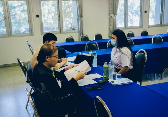ภาพกิจกรรม  คณะวิทยาศาสตร์และเทคโนโลยี จัดสัมภาษณ์ทุนเพื่อการศึกษา ปตท.สผ. โครงการเอส 1 ประจำปีการศึกษา 2565 จากบริษัท ปตท.สผ.สยาม จำกัด
