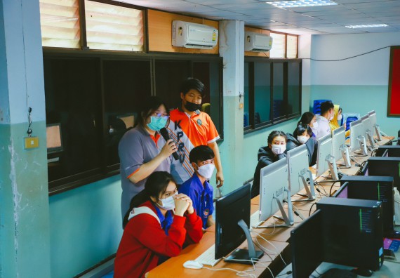 ภาพกิจกรรม  คณะวิทยาศาสตร์และเทคโนโลยี จัดกิจกรรมค่ายวิทยาศาสตร์สัญจร ปีการศึกษา 2565 ให้กับนักเรียนระดับชั้นมัธยมศึกษาตอนปลาย โรงเรียนไทรงามพิทยาคม