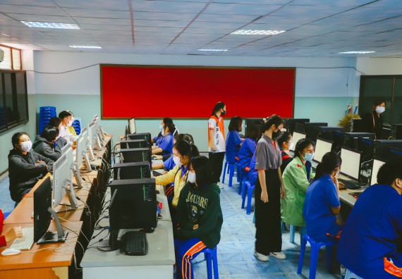 ภาพกิจกรรม  คณะวิทยาศาสตร์และเทคโนโลยี จัดกิจกรรมค่ายวิทยาศาสตร์สัญจร ปีการศึกษา 2565 ให้กับนักเรียนระดับชั้นมัธยมศึกษาตอนปลาย โรงเรียนไทรงามพิทยาคม