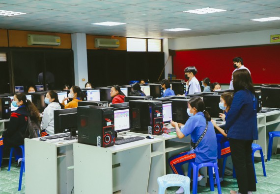 ภาพกิจกรรม  คณะวิทยาศาสตร์และเทคโนโลยี จัดกิจกรรมค่ายวิทยาศาสตร์สัญจร ปีการศึกษา 2565 ให้กับนักเรียนระดับชั้นมัธยมศึกษาตอนปลาย โรงเรียนไทรงามพิทยาคม