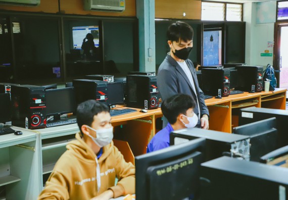 ภาพกิจกรรม  คณะวิทยาศาสตร์และเทคโนโลยี จัดกิจกรรมค่ายวิทยาศาสตร์สัญจร ปีการศึกษา 2565 ให้กับนักเรียนระดับชั้นมัธยมศึกษาตอนปลาย โรงเรียนไทรงามพิทยาคม