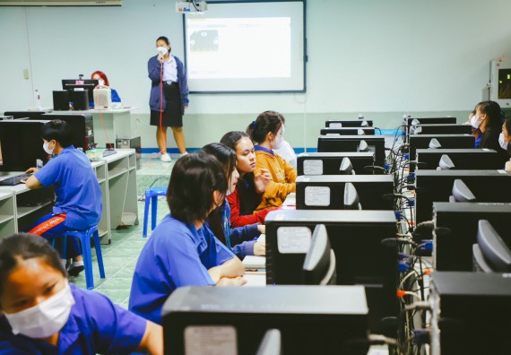 ภาพกิจกรรม  คณะวิทยาศาสตร์และเทคโนโลยี จัดกิจกรรมค่ายวิทยาศาสตร์สัญจร ปีการศึกษา 2565 ให้กับนักเรียนระดับชั้นมัธยมศึกษาตอนปลาย โรงเรียนไทรงามพิทยาคม