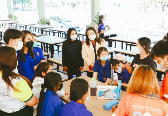 ภาพกิจกรรม  คณะวิทยาศาสตร์และเทคโนโลยี จัดกิจกรรมค่ายวิทยาศาสตร์สัญจร ปีการศึกษา 2565 ให้กับนักเรียนระดับชั้นมัธยมศึกษาตอนปลาย โรงเรียนไทรงามพิทยาคม