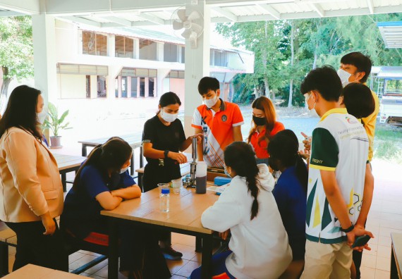 ภาพกิจกรรม  คณะวิทยาศาสตร์และเทคโนโลยี จัดกิจกรรมค่ายวิทยาศาสตร์สัญจร ปีการศึกษา 2565 ให้กับนักเรียนระดับชั้นมัธยมศึกษาตอนปลาย โรงเรียนไทรงามพิทยาคม