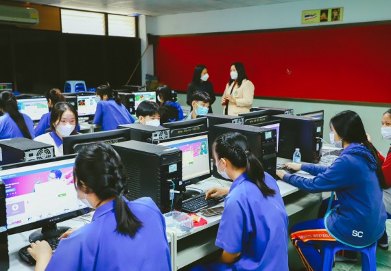 ภาพกิจกรรม  คณะวิทยาศาสตร์และเทคโนโลยี จัดกิจกรรมค่ายวิทยาศาสตร์สัญจร ปีการศึกษา 2565 ให้กับนักเรียนระดับชั้นมัธยมศึกษาตอนปลาย โรงเรียนไทรงามพิทยาคม