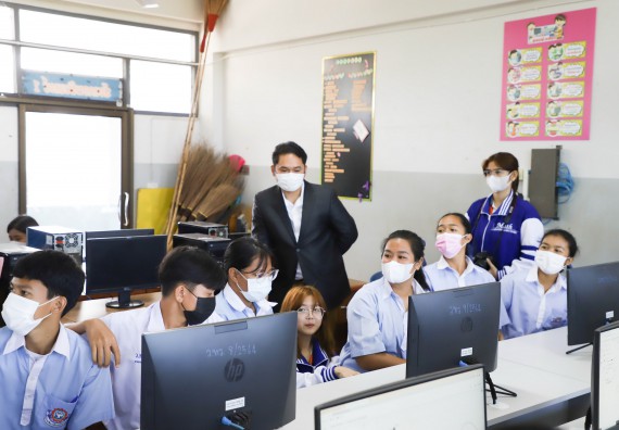 ภาพกิจกรรม  คณะวิทยาศาสตร์และเทคโนโลยี จัดกิจกรรมค่ายวิทยาศาสตร์สัญจร ปีการศึกษา 2565 ให้กับนักเรียนระดับชั้นมัธยมศึกษาตอนปลาย โรงเรียนวังไทรวิทยาคม