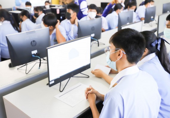 ภาพกิจกรรม  คณะวิทยาศาสตร์และเทคโนโลยี จัดกิจกรรมค่ายวิทยาศาสตร์สัญจร ปีการศึกษา 2565 ให้กับนักเรียนระดับชั้นมัธยมศึกษาตอนปลาย โรงเรียนวังไทรวิทยาคม