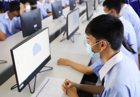 ภาพกิจกรรม  คณะวิทยาศาสตร์และเทคโนโลยี จัดกิจกรรมค่ายวิทยาศาสตร์สัญจร ปีการศึกษา 2565 ให้กับนักเรียนระดับชั้นมัธยมศึกษาตอนปลาย โรงเรียนวังไทรวิทยาคม