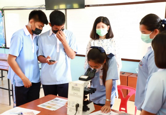 ภาพกิจกรรม  คณะวิทยาศาสตร์และเทคโนโลยี จัดกิจกรรมค่ายวิทยาศาสตร์สัญจร ปีการศึกษา 2565 ให้กับนักเรียนระดับชั้นมัธยมศึกษาตอนปลาย โรงเรียนวังไทรวิทยาคม