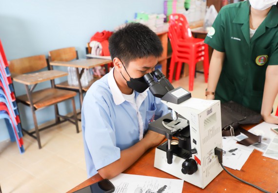 ภาพกิจกรรม  คณะวิทยาศาสตร์และเทคโนโลยี จัดกิจกรรมค่ายวิทยาศาสตร์สัญจร ปีการศึกษา 2565 ให้กับนักเรียนระดับชั้นมัธยมศึกษาตอนปลาย โรงเรียนวังไทรวิทยาคม