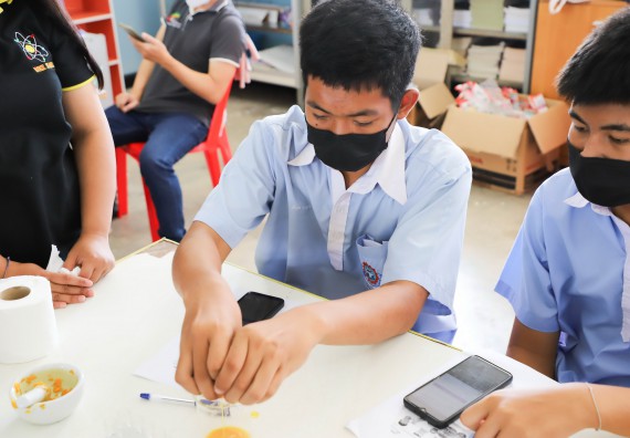 ภาพกิจกรรม  คณะวิทยาศาสตร์และเทคโนโลยี จัดกิจกรรมค่ายวิทยาศาสตร์สัญจร ปีการศึกษา 2565 ให้กับนักเรียนระดับชั้นมัธยมศึกษาตอนปลาย โรงเรียนวังไทรวิทยาคม