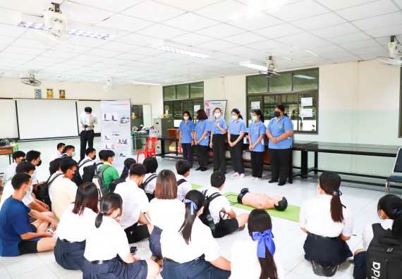 ภาพกิจกรรม  คณะวิทยาศาสตร์และเทคโนโลยี จัดกิจกรรมค่ายวิทยาศาสตร์สัญจร ปีการศึกษา 2565 ให้กับนักเรียนระดับชั้นมัธยมศึกษาตอนปลาย โรงเรียนคลองลานพัฒนาจินดาศักดิ์