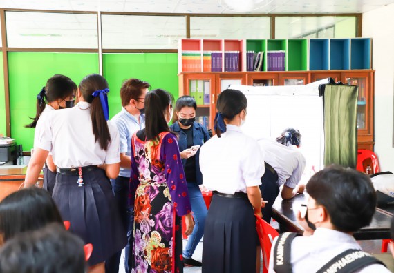 ภาพกิจกรรม  คณะวิทยาศาสตร์และเทคโนโลยี จัดกิจกรรมค่ายวิทยาศาสตร์สัญจร ปีการศึกษา 2565 ให้กับนักเรียนระดับชั้นมัธยมศึกษาตอนปลาย โรงเรียนคลองลานพัฒนาจินดาศักดิ์