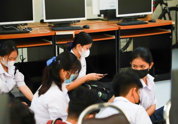 ภาพกิจกรรม  คณะวิทยาศาสตร์และเทคโนโลยี จัดกิจกรรมค่ายวิทยาศาสตร์สัญจร ปีการศึกษา 2565 ให้กับนักเรียนระดับชั้นมัธยมศึกษาตอนปลาย โรงเรียนคลองลานพัฒนาจินดาศักดิ์