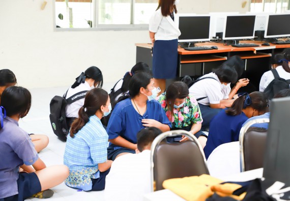 ภาพกิจกรรม  คณะวิทยาศาสตร์และเทคโนโลยี จัดกิจกรรมค่ายวิทยาศาสตร์สัญจร ปีการศึกษา 2565 ให้กับนักเรียนระดับชั้นมัธยมศึกษาตอนปลาย โรงเรียนคลองลานพัฒนาจินดาศักดิ์