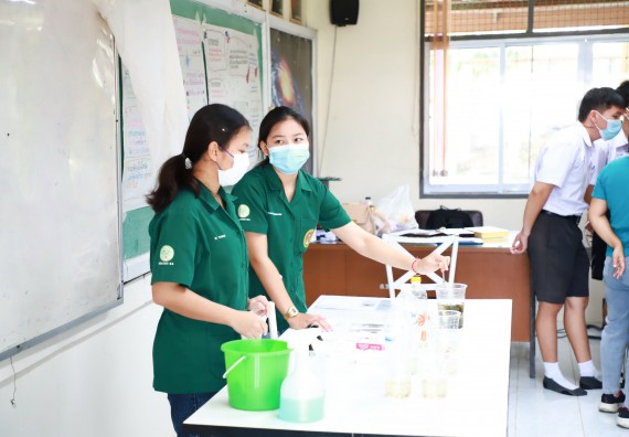 ภาพกิจกรรม  คณะวิทยาศาสตร์และเทคโนโลยี จัดกิจกรรมค่ายวิทยาศาสตร์สัญจร ปีการศึกษา 2565 ให้กับนักเรียนระดับชั้นมัธยมศึกษาตอนปลาย โรงเรียนคลองลานพัฒนาจินดาศักดิ์