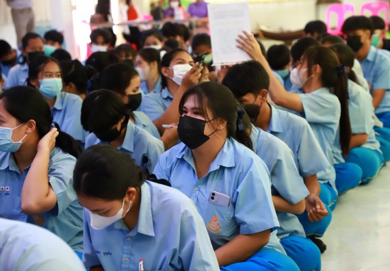 ภาพกิจกรรม  คณะวิทยาศาสตร์และเทคโนโลยี จัดกิจกรรมค่ายวิทยาศาสตร์สัญจร ปีการศึกษา 2565  โรงเรียนคลองลานวิทยา 