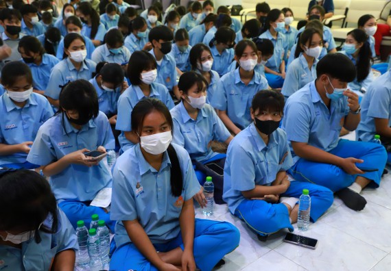 ภาพกิจกรรม  คณะวิทยาศาสตร์และเทคโนโลยี จัดกิจกรรมค่ายวิทยาศาสตร์สัญจร ปีการศึกษา 2565  โรงเรียนคลองลานวิทยา 