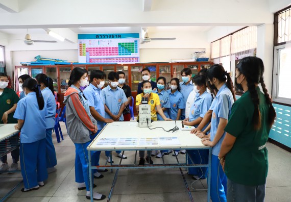 ภาพกิจกรรม  คณะวิทยาศาสตร์และเทคโนโลยี จัดกิจกรรมค่ายวิทยาศาสตร์สัญจร ปีการศึกษา 2565  โรงเรียนคลองลานวิทยา 