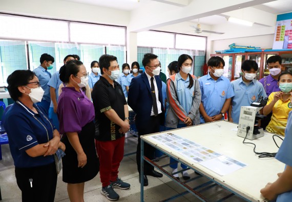 ภาพกิจกรรม  คณะวิทยาศาสตร์และเทคโนโลยี จัดกิจกรรมค่ายวิทยาศาสตร์สัญจร ปีการศึกษา 2565  โรงเรียนคลองลานวิทยา 