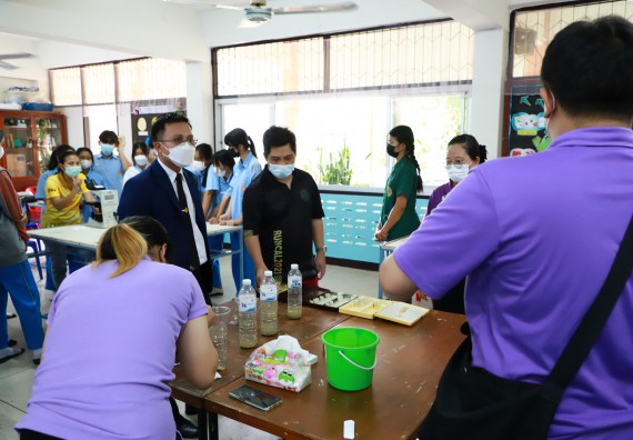 ภาพกิจกรรม  คณะวิทยาศาสตร์และเทคโนโลยี จัดกิจกรรมค่ายวิทยาศาสตร์สัญจร ปีการศึกษา 2565  โรงเรียนคลองลานวิทยา 