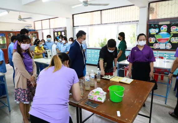 ภาพกิจกรรม  คณะวิทยาศาสตร์และเทคโนโลยี จัดกิจกรรมค่ายวิทยาศาสตร์สัญจร ปีการศึกษา 2565  โรงเรียนคลองลานวิทยา 
