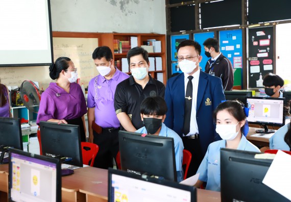 ภาพกิจกรรม  คณะวิทยาศาสตร์และเทคโนโลยี จัดกิจกรรมค่ายวิทยาศาสตร์สัญจร ปีการศึกษา 2565  โรงเรียนคลองลานวิทยา 