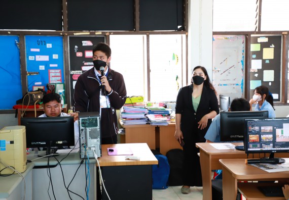 ภาพกิจกรรม  คณะวิทยาศาสตร์และเทคโนโลยี จัดกิจกรรมค่ายวิทยาศาสตร์สัญจร ปีการศึกษา 2565  โรงเรียนคลองลานวิทยา 