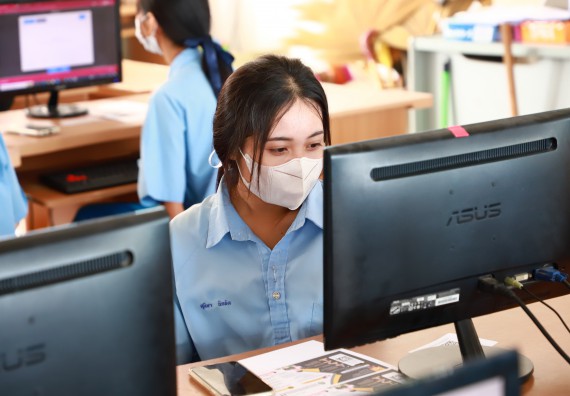 ภาพกิจกรรม  คณะวิทยาศาสตร์และเทคโนโลยี จัดกิจกรรมค่ายวิทยาศาสตร์สัญจร ปีการศึกษา 2565  โรงเรียนคลองลานวิทยา 