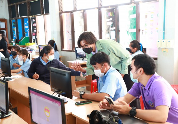 ภาพกิจกรรม  คณะวิทยาศาสตร์และเทคโนโลยี จัดกิจกรรมค่ายวิทยาศาสตร์สัญจร ปีการศึกษา 2565  โรงเรียนคลองลานวิทยา 