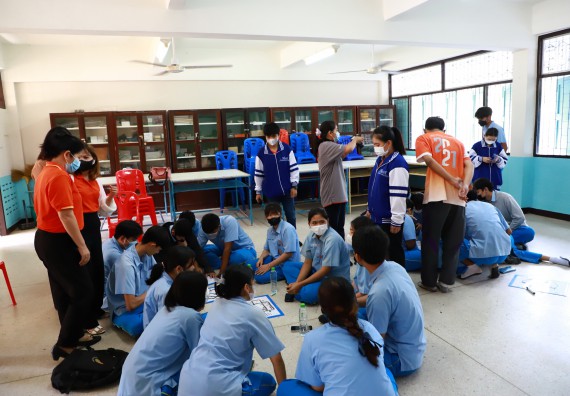 ภาพกิจกรรม  คณะวิทยาศาสตร์และเทคโนโลยี จัดกิจกรรมค่ายวิทยาศาสตร์สัญจร ปีการศึกษา 2565  โรงเรียนคลองลานวิทยา 