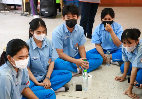 ภาพกิจกรรม  คณะวิทยาศาสตร์และเทคโนโลยี จัดกิจกรรมค่ายวิทยาศาสตร์สัญจร ปีการศึกษา 2565  โรงเรียนคลองลานวิทยา 