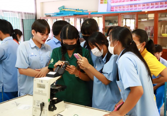 ภาพกิจกรรม  คณะวิทยาศาสตร์และเทคโนโลยี จัดกิจกรรมค่ายวิทยาศาสตร์สัญจร ปีการศึกษา 2565  โรงเรียนคลองลานวิทยา 