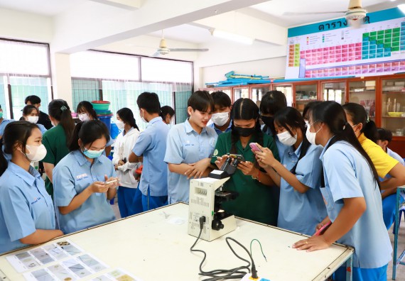 ภาพกิจกรรม  คณะวิทยาศาสตร์และเทคโนโลยี จัดกิจกรรมค่ายวิทยาศาสตร์สัญจร ปีการศึกษา 2565  โรงเรียนคลองลานวิทยา 